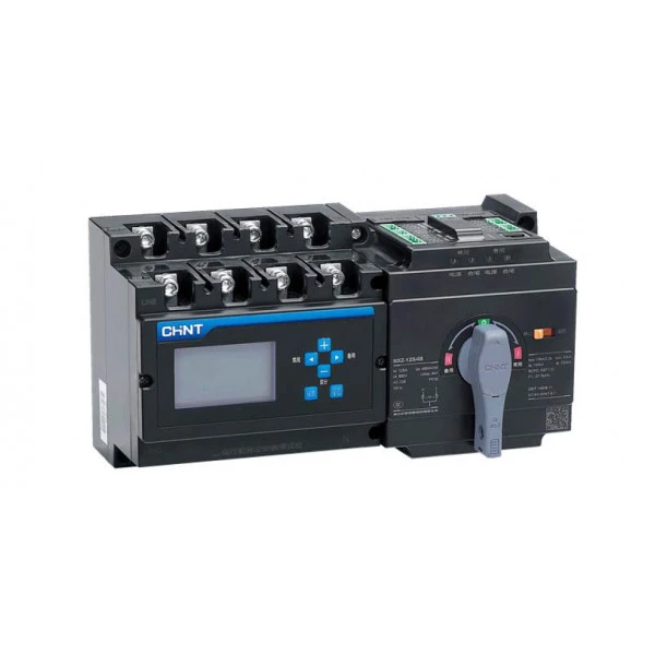 Автоматический переключатель ввода резерва NXZ-125/4A 80A 4 полюса (I-0-II) моноблочный с мотоприводом 169992 CHINT Автоматический переключатель ввода резерва NXZ-125/4A 80A 4 полюса (I-0-II) моноблочный с мотоприводом 169992 CHINT