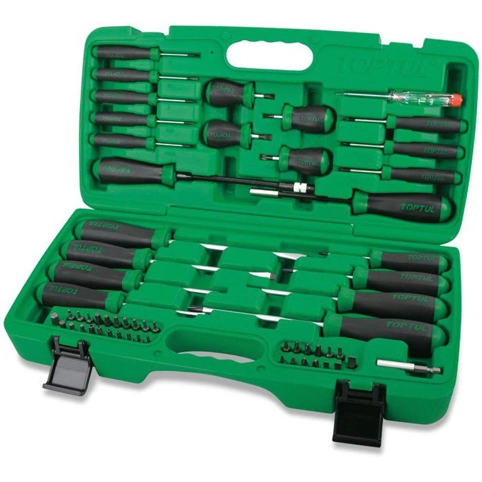 Набор отверток и бит 58ед. (HEX, PH, PZ, SL, TORX) профессиональный GAAI5801 TOPTUL Набор отверток и бит 58ед. (HEX, PH, PZ, SL, TORX) профессиональный GAAI5801 TOPTUL
