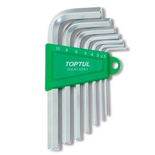 Набор Г-образных шестигранников 2,5-10мм 7ед. GAAL0701 TOPTUL Набор Г-образных шестигранников 2,5-10мм 7ед. GAAL0701 TOPTUL