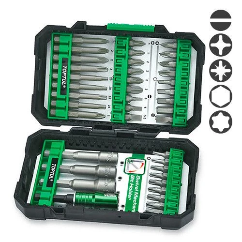 Набор бит и головок для шуруповерта 1/4" 40ед. GAEW4001 TOPTUL Набор бит и головок для шуруповерта 1/4" 40ед. GAEW4001 TOPTUL