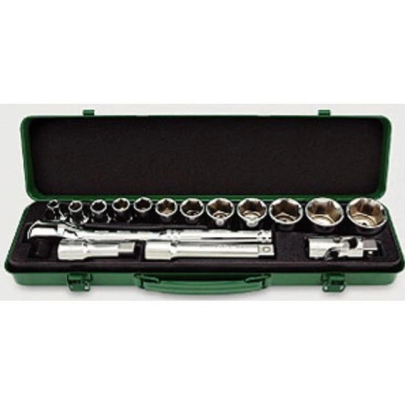 Набор инструмента 1/2" 16ед. 6-ти гранный в металлическом кейсе GCAD1601 TOPTUL Набор инструмента 1/2" 16ед. 6-ти гранный в металлическом кейсе GCAD1601 TOPTUL