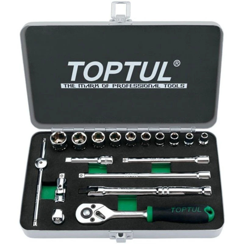 Набор инструмента 1/4" дюймового 3/16"-9/16" 18ед. GCAD1811 TOPTUL Набор инструмента 1/4" дюймового 3/16"-9/16" 18ед. GCAD1811 TOPTUL
