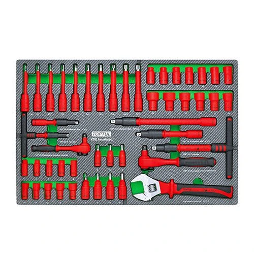 Набор инструмента электроизолированного VDE 48ед. в ложементе GED4863 TOPTUL Набор инструмента электроизолированного VDE 48ед. в ложементе GED4863 TOPTUL