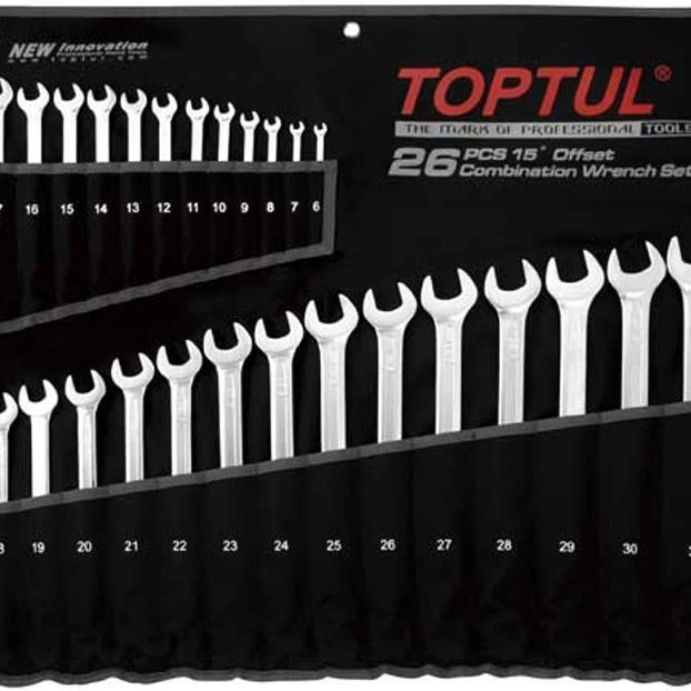 Набор ключей комбинированных 26ед. 6-32мм удлиненных GPAA2602 TOPTUL Набор ключей комбинированных 26ед. 6-32мм удлиненных GPAA2602 TOPTUL