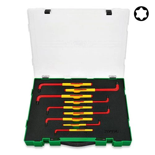 Набор ключей TORX диэлектрических VDE 9ед. T10-T50 GZC0911 TOPTUL Набор ключей TORX диэлектрических VDE 9ед. T10-T50 GZC0911 TOPTUL