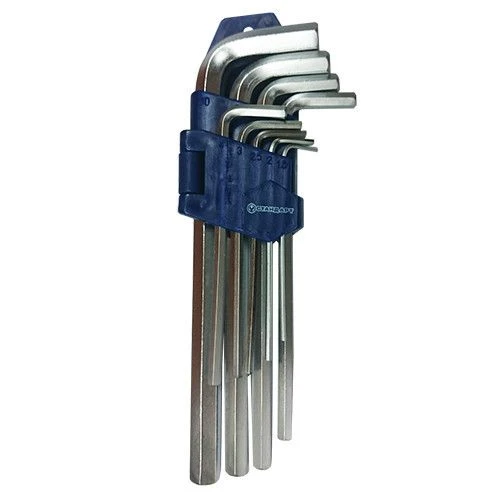 Набор шестигранников Г-образных длинных 9ед. (1,5-10мм) HKS0902 Стандарт Набор шестигранников Г-образных длинных 9ед. (1,5-10мм) HKS0902 Стандарт