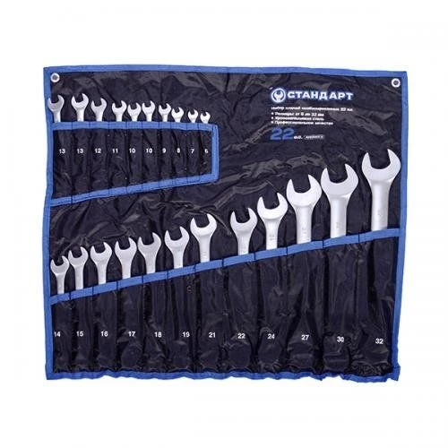 Набор ключей 22ед. (6-19,21,22,24,27,30,32мм) NKK22ST-S Стандарт Набор ключей 22ед. (6-19,21,22,24,27,30,32мм) NKK22ST-S Стандарт