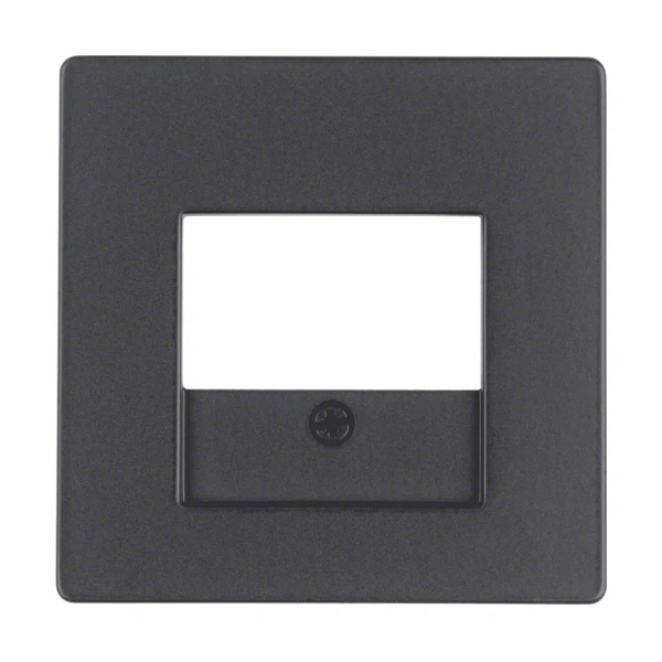 Накладка розеток для громкоговорителей USB-розеток антрацит Q.x 10336086 Hager Накладка розеток для громкоговорителей USB-розеток антрацит Q.x 10336086 Hager