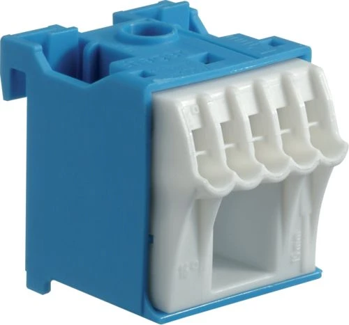 N-клемма (ноль) QiuckConnect 1x16мм.кв.+5x4мм.кв. ширина 30мм. KN06N Hager N-клемма (ноль) QiuckConnect 1x16мм.кв.+5x4мм.кв. ширина 30мм. KN06N Hager