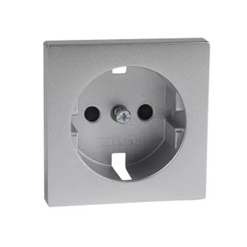 Накладка розетки с заземлением и шторками Merten System M MTN2330-0460 алюминий Schneider Electric Накладка розетки с заземлением и шторками Merten System M MTN2330-0460 алюминий Schneider Electric