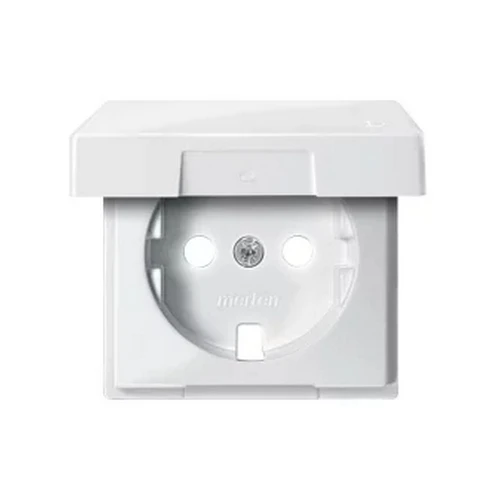 Накладка розетки с заземлением и крышкой Merten System M MTN2341-0319 полярно-белый Schneider Electric Накладка розетки с заземлением и крышкой Merten System M MTN2341-0319 полярно-белый Schneider Electric