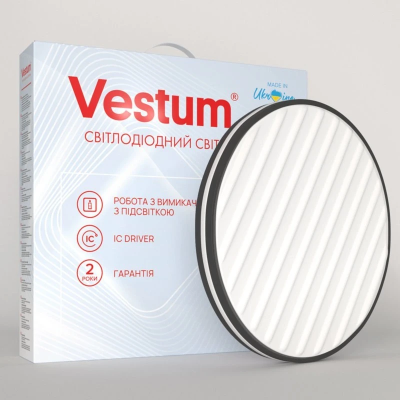 Накладной светодиодный светильник GRILL матовый 36W 375x60мм 4000K 2900Lm IP44 белый+черный VS-80035 Vestum Накладной светодиодный светильник GRILL матовый 36W 375x60мм 4000K 2900Lm IP44 белый+черный VS-80035 Vestum