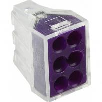 Клеммник соединительный CMK-106 на 6 проводов фиолетовый A0130010084 АСКО-УКРЕМ
