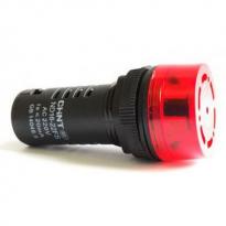 Звонок ND16-22LC Φ22 мм красный с LED подсветкой АС220V 593471 CHINT