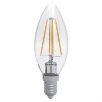 Світлодіодна лампа Едісона Filament ретро A-LC-0413 LC-4F C37 E14 4W 3000K 220V Electrum