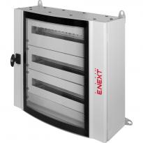 Шкаф металлический e.mbox.industrial.n.120.gl IP55 навесной на 120 модулей со стеклом CPD609020-1 E.NEXT