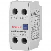 Дополнительный контакт e.industrial.au.2.11 2 полюса 3A DC230/AC400V 1NO+1NC i0140006 ENEXT