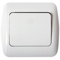 Выключатель 1-клавишный e.install.stand.811 с ​​рамкой серия STANDARD NEW белый s035022 ENEXT