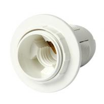 Патрон пластиковий E14 e.lamp.socket.with.nut.E14.pl.white білий s9100006 E.NEXT