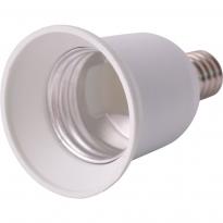 Патрон-переходник E14-E27 пластиковый e.lamp.adapter.Е14/Е27.white белый s9100022 E.NEXT