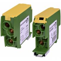 Блок распределительный EDBJ-4x25-4x25/PE 100A 1 полюс 4 входа 4 выхода зеленый+желтый 001102430 ETI