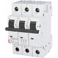 Автоматический выключатель 1A 10kA 3 полюса тип C ETIMAT 10 3p C1 002135704 ETI