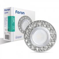 Точечный врезной светильник CD835 с LED подсветкой MR-16 GU5.3 серый 01854 Feron