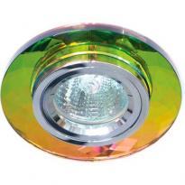 Точечный врезной светильник 8050-2 MR16 GU5.3 50W круг мультиколор серебро Feron