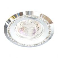 Точечный врезной светильник DL103-W MR16 GU5.3 50W круг прозрачный белый Feron