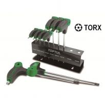 Набор ключей TORX Т-образный T10-T50 9ед. GAAX0901 TOPTUL