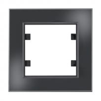 Рамка 1 пост Lumina-Passion черное стекло WL9011 Hager