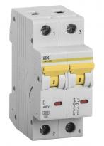 Автоматичний вимикач ВА47-60 32A 6kA 2 полюси тип D MVA41-2-032-D IEK