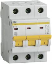 Автоматичний вимикач ВА47-29 10A 4,5kA 3 полюси тип B MVA20-3-010-B IEK
