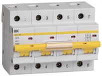 Автоматический выключатель ВА47-100 25A 10kA 4 полюса тип D MVA40-4-025-D IEK