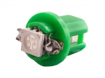 Светодиодная авто лампа T5-B8.5 1SMD 5050 24V зеленая 12x16мм LEDUA