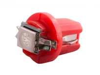 Светодиодная авто лампа T5-B8.5 1SMD5050 красный 24V 12x16мм 50000ч LEDUA