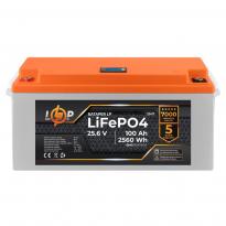 Аккумулятор LP LiFePO4 24V (25,6V) 100Ah (2560Wh) (BMS 80/40А) пластик LCD для ИБП 22417 LogicPower