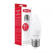 Светодиодная лампа C37 5W 4100K 220V E27 1-LED-738 Maxus
