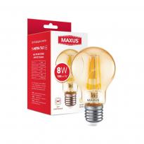 Светодиодная лампа филаментная A60 FM 8W 2700K 220V E27 Golden 1-MFM-761 Maxus