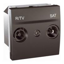 Механізм розетки TV-FM-SAT - простий 2-мод. графіт MGU3.454.12 Schneider Electric Unica