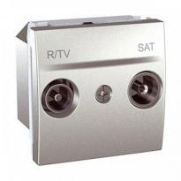 Механізм розетки TV-FM-SAT - простий 2-мод. алюміній MGU3.454.30 Schneider Electric Unica