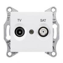 Механизм розетки TV/SAT проходной 4дБ белый SDN3401921 Schneider Electric Sedna
