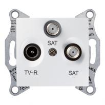 Механизм розетки TV/R/SAT проходной 4дБ белый SDN3501421 Schneider Electric Sedna