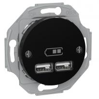 USB розетка тип A+A 2.1A чорна WDE011761 Renova Schneider Electric
