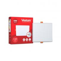 Квадратний світлодіодний врізний світильник 18W 4100K IP20 білий 1-VS-5606 Vestum