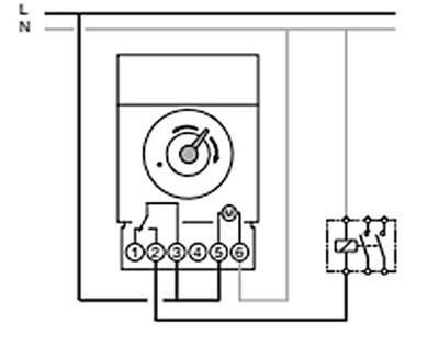 Схема підключення реле часу Hager EH171