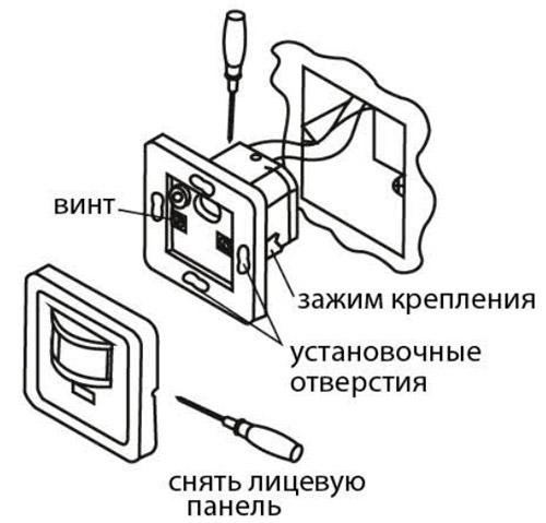 Монтаж датчика