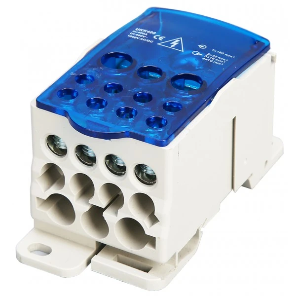 Блок распределения питания 1 полюс 1 вход 11 выходов 160A серо-синий 10236 CHINT