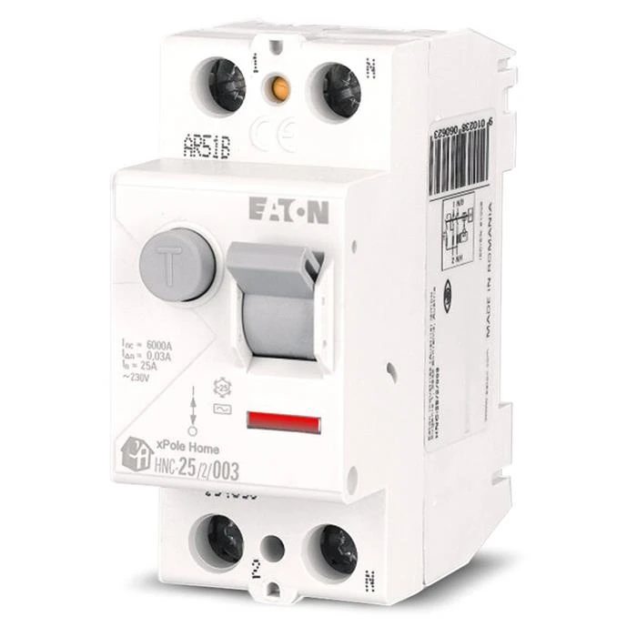 Дифавтомат 10A 30 mA 6kA 2 полюса тип B тип AC HNB-B10/1N/003 Eaton (Moeller)