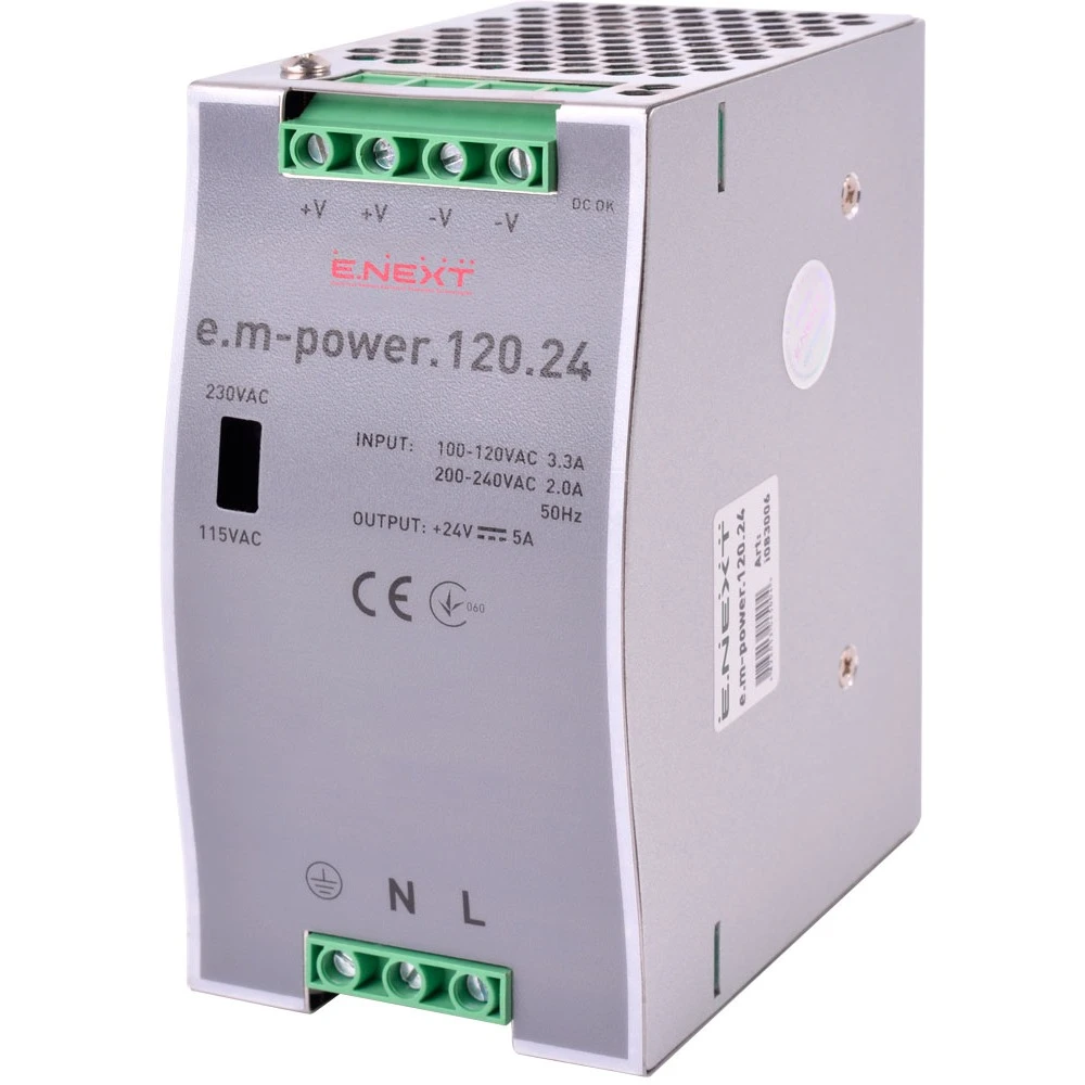 Блок питания на DIN-рейку e.m-power.120.24 120W DC24V i083006 ENEXT